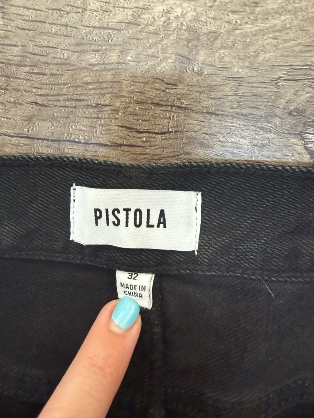 Anthropologie Pistola Alice Black Denim Underground Skirt‎ size 32 NWT